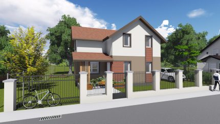 Locuinta P+M cu suprafata redusa, 2 dormitoare